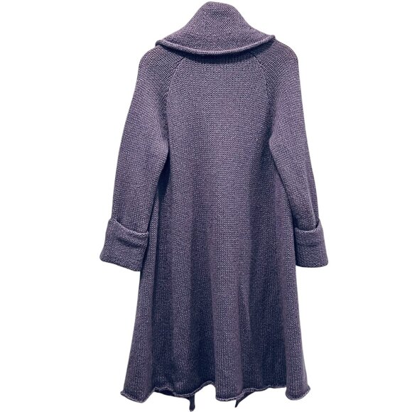Soft Surroundings Telluride Mohair Wool Long Cardigan, Purple, XS - Picture 4 of 8
